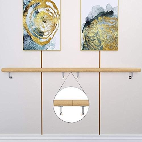 Natural Solid Wood Staircase Banister Kit, 90cm Non-Slip Railing for Indoor/Outdoor Safety, Elderly Access Handrail with Bracket - Durable & Stylish Design