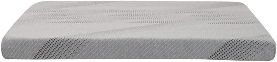 Pemberly Row Gel Memory Foam Queen Sleeper Sofa Mattress, 72 x 59.5 in, Gray Finish, 4.5 in Thick, Cotton Cover, High Density Foam Base, Fold-Friendly Design for Comfortable Overnight Sleeper Sofa Use