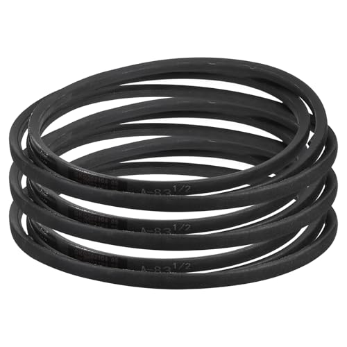 Image of uxcell 3 Pack A83 1 /2 Classic Wrapped V-Belt, 85 inch Outside Circumference Wrapped Industrial Rubber V-Belt A Profile V-Belt for Industrial Machinery Equipment, Black