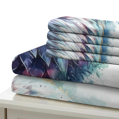 Housses de couettes 3 pièces aigle 3D en microfibre 200x200 cm