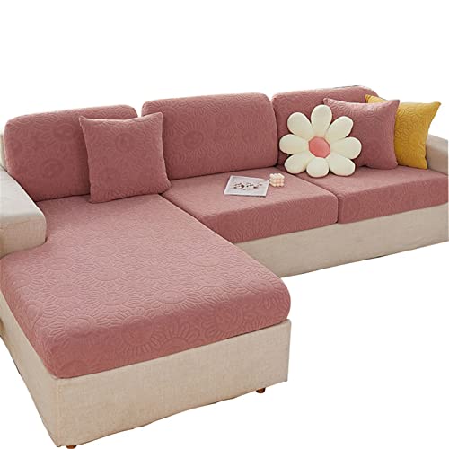 XHDZSW Sofa Sitzkissenbezug, Sofa Sitzkissenbezug Stretch,High Stretch Kissenbezug,Elastischer Kissenbezüge, Sitzkissenschutz Sofasitzbezug für Couch (Rosa,Rückenlehne M) Cover