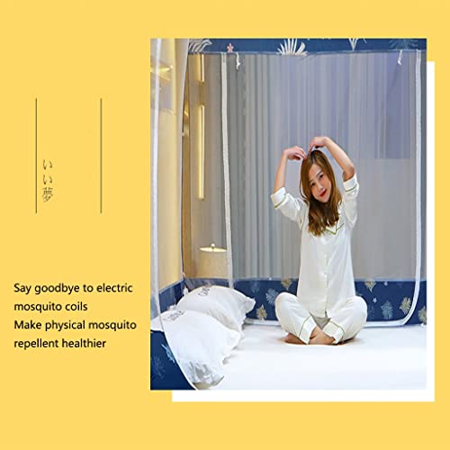 Tienda de campaña para cama rosa de 180cm con dosel y cortina mosquitera 6