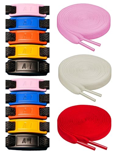 16 Pcs Shoe Charms for Sneakers | Gradient Metal Lace Tags + 3 Pairs Shoelaces, Sneaker Decoration Accessories for Men & Women