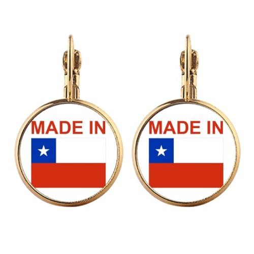 Boucles d'oreilles Chili pendantes dorées aux finitions de haute qualité à clip