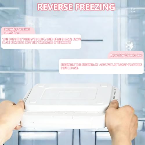 Image of Rolled Ice Cream Maker, At Home Rolled Ice Cream Kit with Instant Freeze Tray & 2 Scrapers, DIY Ice Cream Maker for Yogurt, Sorbet, Fun Family Activity (White)