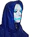 Halloween Mask Cosplay LED Glow Scary EL Wire Light Up Grin Masks for Festival Parties Costume (Blue)