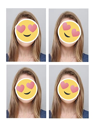 USA Visa Passport Photo ID 2 inch x 2 inch 2x2 Print Customized and Personalized 4 Pack (4 pcs)