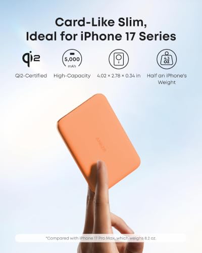 Anker Nano Batterie externe MagSafe certifiée Qi2 5 000 mAh 15 W
