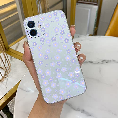 Coque en silicone floral pour iPhone protection transparente et antichoc souple