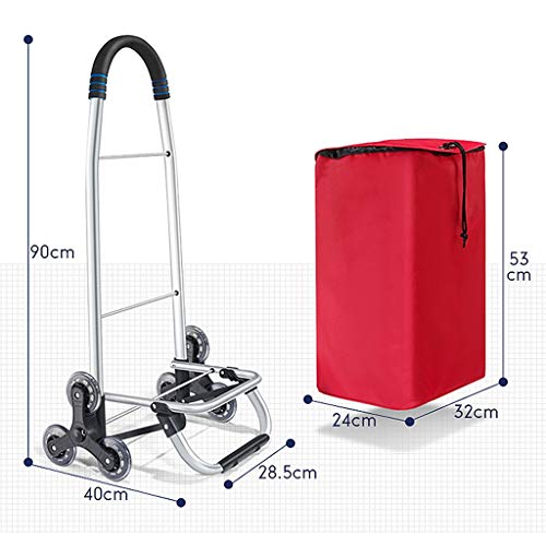 Einkaufstrolley Lebensmitteleinkaufswagen Leichter Haushaltstreppeneinkaufswagen Zusammenklappbarer tragbarer… – Bild 3