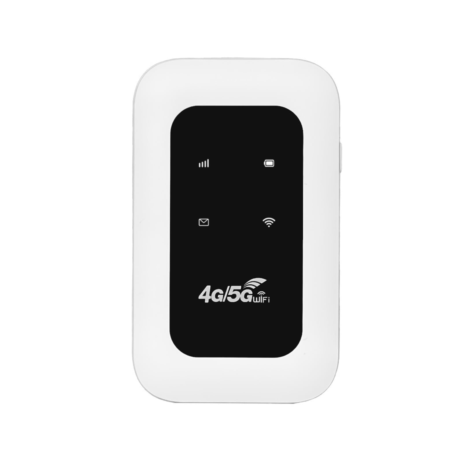 Sxhlseller 4G 5G WiFi WiFi Hotspot 300Mbps, Travel Mobile Hotspot Conecte hasta 10 Dispositivos para Viajes de Negocios, B1/3/5/7/40, con Ranura para Tarjeta SIM
