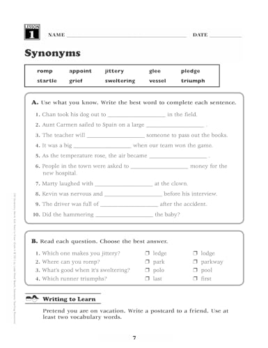 240 Vocabulary Words Kids Need to Know, Grade 4: 24 Ready-to-reproduce Packets That Make Vocabulary Building Fun & Effective - Image 5