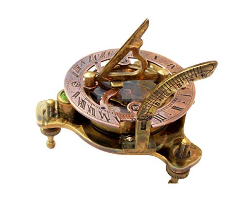 MAH Brass Magnetic Sundial Compass for Birthday, Grandfather, Baptism, Father's Day, Partner, Best Man, Anniversary, Farewell, Graduation, Christmas, Home Décor Vintage Style Sundial with Gift Box. - Image 8