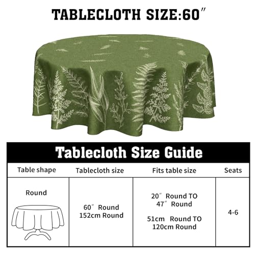 Kawanispringsummerleaftableclothround60inchgreenplantbotanicalfernleavesdecorativetableclothwashablewrinklestainresistantpolyesterholidayfarmhousetablecoverforpartydinner  Urban Country Home Decor Kawani spring summer leaf tablecloth round 60 inch green plant botanical fern leaves decorative table cloth washable wrinkle stain resistant polyester holiday farmhouse table cover for party dinner  urban country home decor