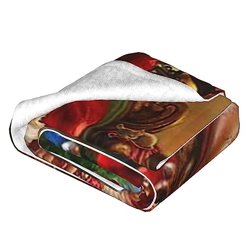 Couverture flanelle Père Noël de qualité supérieure et toucher velours - 4