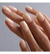 GLAMERMAID Nude White Press on Nails Medium Black French Tip, Gothic Short Fake Nails Almond, Acr...