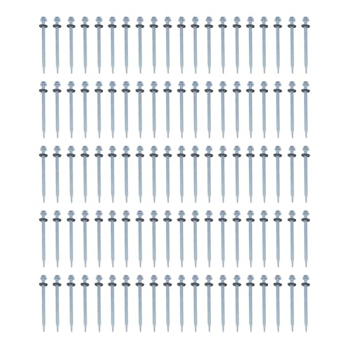 Vis autoperceuses 6,3 mm à tête hexagonale avec rondelle étanche pour fixation de tôle - 2