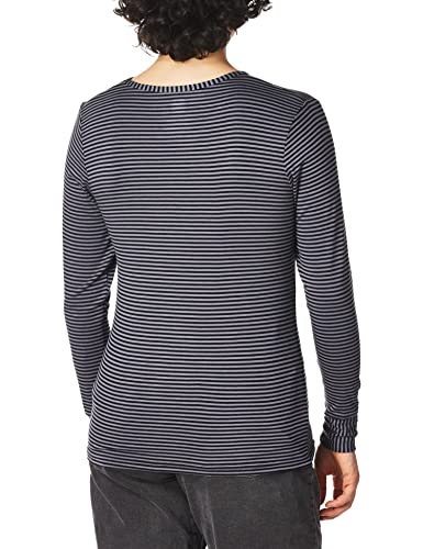 Wonderwink Womens Layers Striped Long Sleeve Tee Medical Scrubs Shirt, Black/Pewter, Xx-Large Us #TOP17