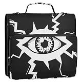 Devil Eye - Raccoglitore con 3 anelli, 3,8 cm, con cinghia, per documenti e documenti, adatto per le scuole medie
