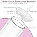 Maucircol 15 Pack Acrylic Snow Globe Tumbler, 20 Oz Pre Drilled Double Wall Snow Globe Supplies Kit, Plastic Snowglobe Tumbler DIY Kit Including Cups and DIY Tools