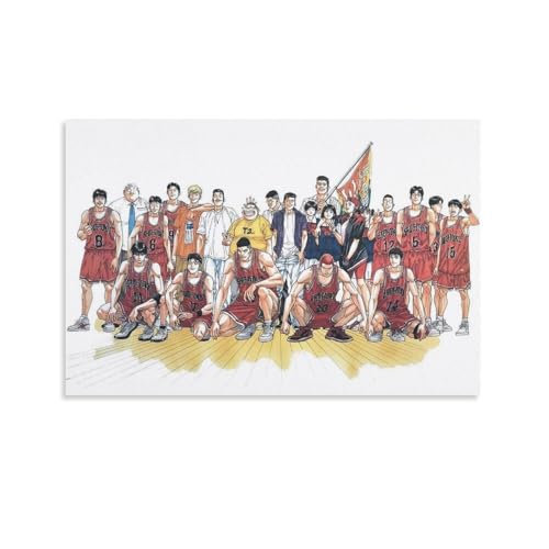 �X�����_���N SLAM DUNK �A�j�� �|�X�^�[ ������ �A�[�g�p�l�� �L�����o�X �ǃA�[�g ���_���������� �ŉ� �ǂ̊G �C���e���A �z�[���A�[�g���[�N20x30inch(50x75cm)