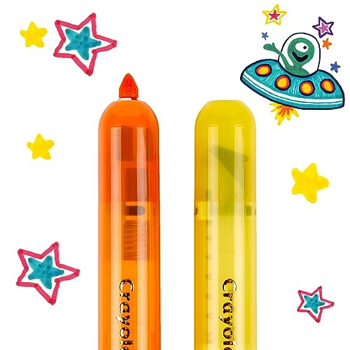 Crayola Clicks Retractable Tip Markers (10ct), Washable Cone Tip Art Marker Set, Cute Aesthetic School Supplies, Classroom Must Haves, Ages 3+ view 8