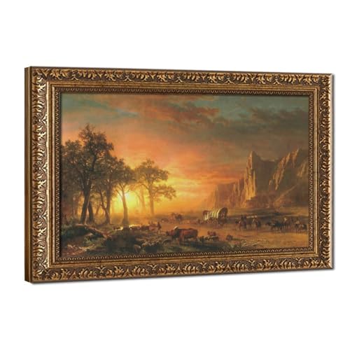 Impression sur toile Albert Bierstadt pour un salon élégant 61x91cm