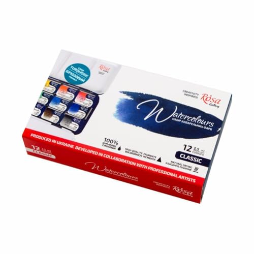 Rosa Gallery Acquerello CLASSIC 12 colori (box turchese)