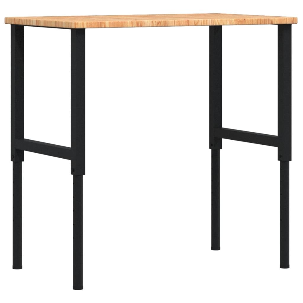 vidaXL Banco de Trabajo Rectangular Madera Maciza 100x60x(71,5-98) cm