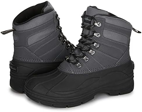 Eddie Bauer Leaven Worth Insulated Mens Hiking Boots | Waterproof Shell, Multi-Terrain Lugs, Warm & Comfortable Design Rubber Traction Outsole with Memory Foam Insole