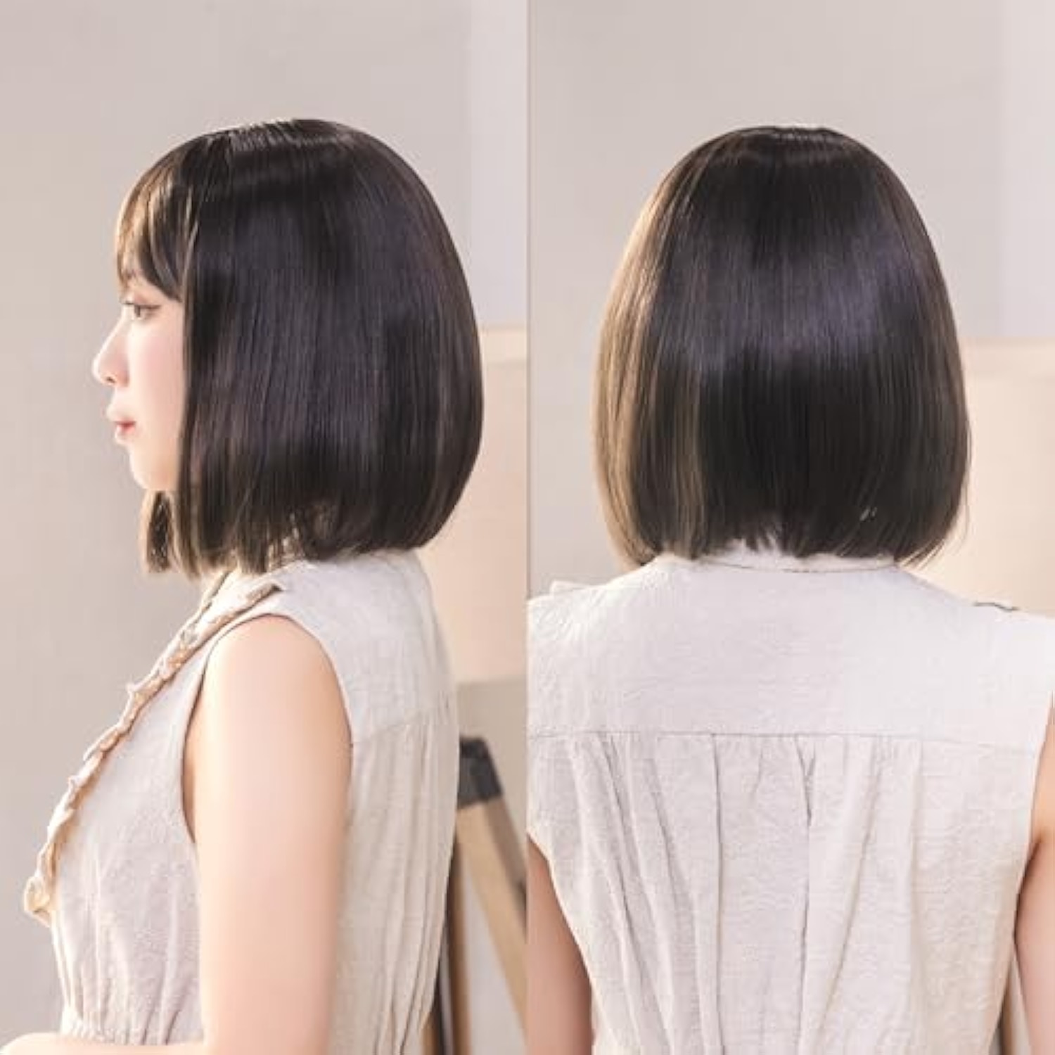 クリアストーン(Clearstone) WIGGY RICH ウィッグ シフォンボブ レディース ブラウニーブラック 詳細画像4