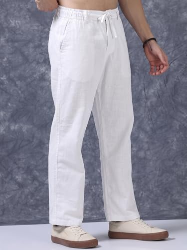 Image of Vogaan Men's Cotton Blend Casual Trousers Pants | Stylish Comfortable Trousers for Office Work and Outings