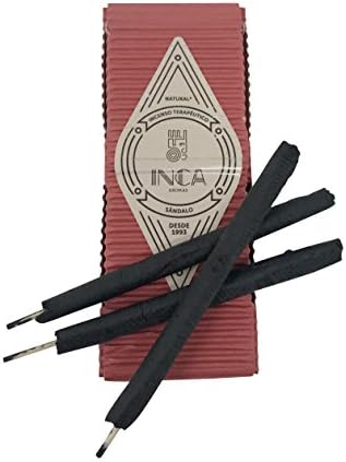New Box of 9 Premium Sandalwood Incense Sticks: Handcrafted 100% Natural, Artisan and Therapeutic Incense Stick from the Brazilian Amazon Forests, Experience Positive Energy & Harmony, Crafted by Inca