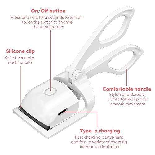 Bigodino per ciglia riscaldato, piegaciglia