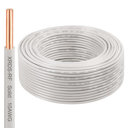 Image of 10AWG THHN Wire, Single Bare Copper Conductor with PVC and Nylon Insulation, 600V Rated, Heavy-Duty THHN Wire for Residential and Industrial Use (10Gauge, 150 Feet)
