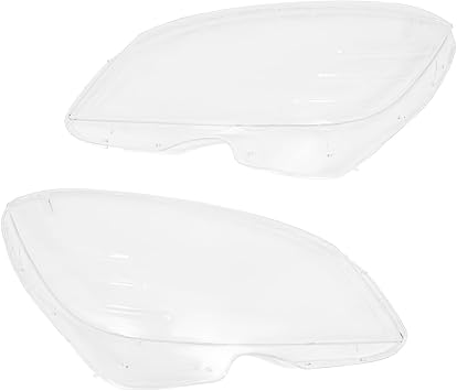 Pair Headlight Lens Cover Compatible with 2008 2009 2010 2011 Mercedes-Benz C-Class W204 c180 c200 c260 c280 c300 200k 180k Clear