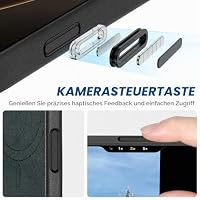 SHIELDON Lederhülle für iPhone 16 Pro Max 6,9" 5G 2024, Schwarz – Ansicht 4