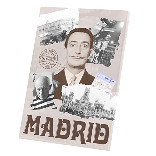 Affiche Madrid poster toile imprimée pour habiller un grand mur vide tableau Espagne 60x85 cm