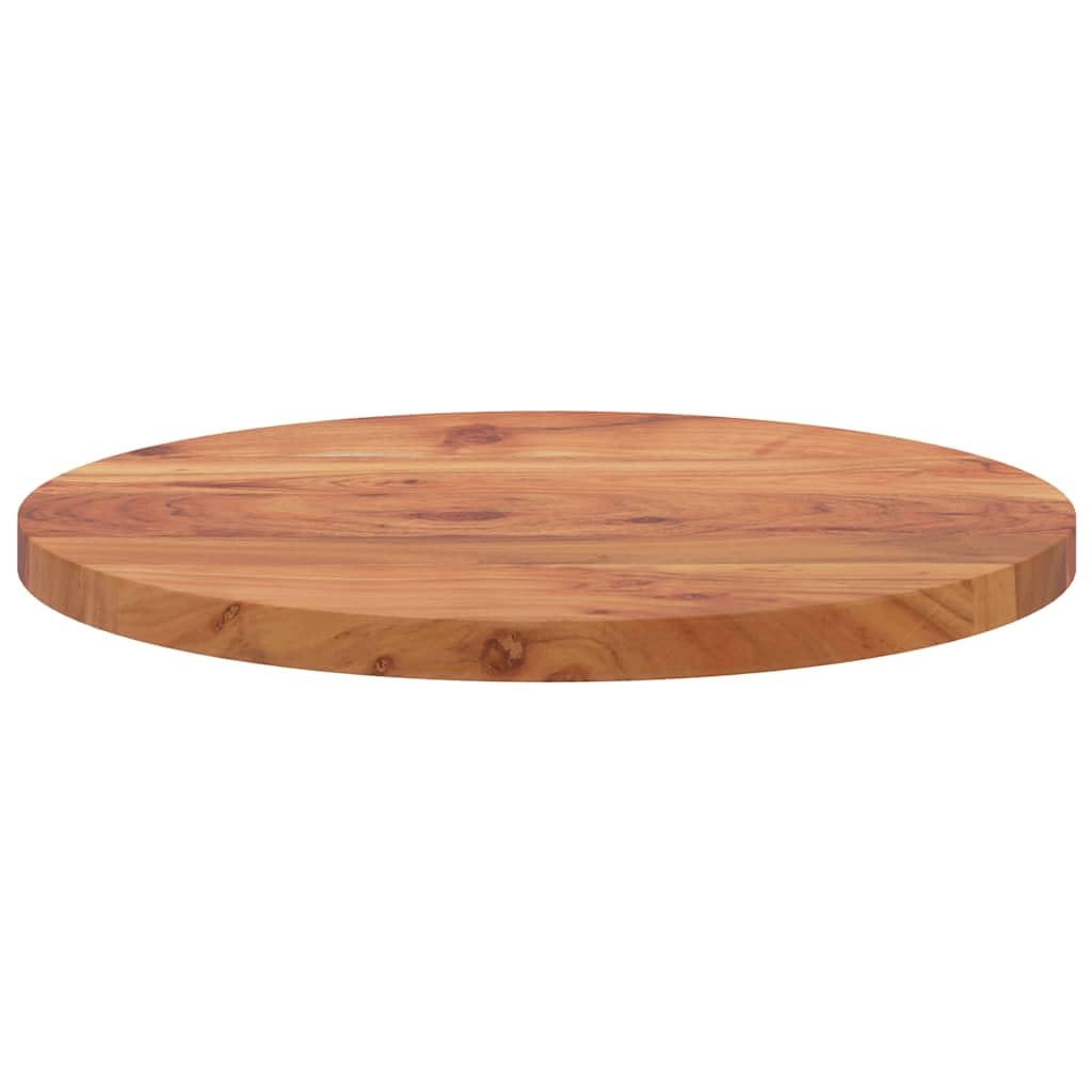 Okrągły blat stołu akacjowego Ø 40 x 2,5 cm, lite drewno, naturalne, nadaje się do stolika pomocniczego, stołu barowego, projektów meblowych, trwałe akcesoria do blatów roboczych do kuchni