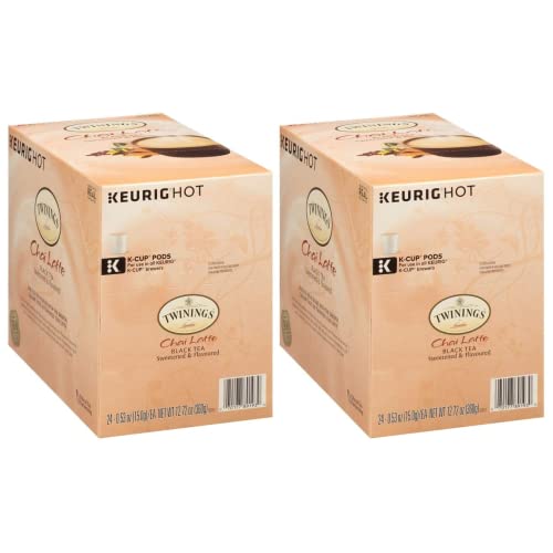 Twinings Chai Latte Keurig K-Cup Single-Serve Pods - Sweet, Spicy & Creamy Black Tea With Non-Fat Milk, 24 Count (Pack Of 2) #TOP1