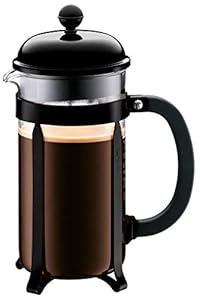 Cafetière à Piston Chambord de BODUM - 8 Tasses, 1 L, Noir