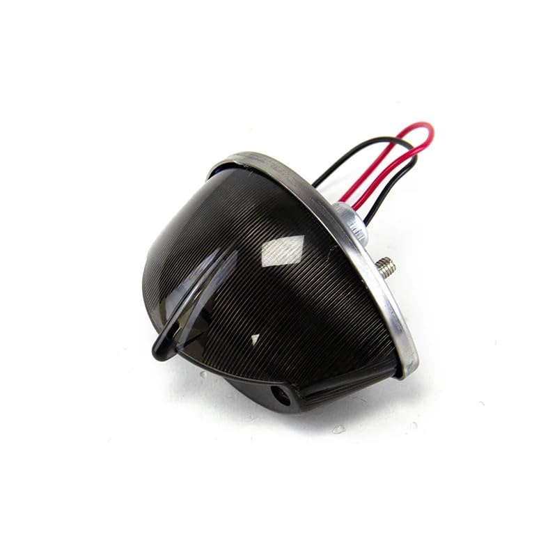 Luz trasera bombilla universal retro de ABS para motocicletas y soporte de matricula