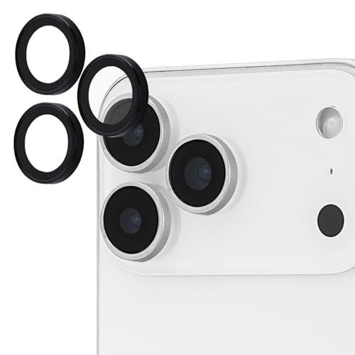 Case-Mate Camera Lens Protector with Aluminum Black Rings for iPhone 17 Pro Max/iPhone 17 Pro - Double Tempered Glass, Anti-Scratch - Ultra HD View with Night Shooting, Case Friendly, Easy Install by Case-Mate - Used condition - US$12.34