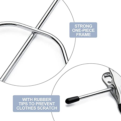 House Day Skirt Hangers 4 Tier Metal Pants Hangers With Adjustable Clips Closet Organizer, Space Saving Trouser Hangers, Durable 4-On-1 Hanger For Slack, Shorts, Trouser, Jeans, Towels (6 Pack) #TOP3