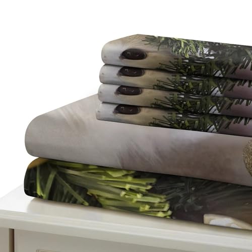 Sapins de Noël Parure de Lit Super Douce en Microfibre Résistante Housse Festive 260x220cm - 7