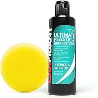 Carfidant Trim & Plastic Restorer - Restores Faded and Dull Plastic, Rubber, Vinyl Back to Black! Protectant and Sealant from UV & Dirt - Easy to Apply!…