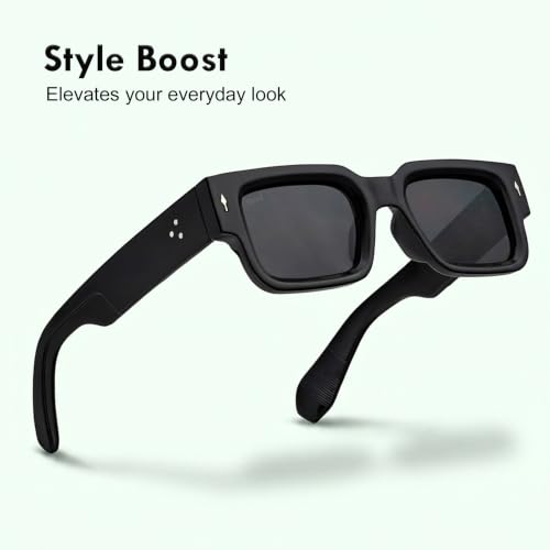 Image of Stood Bold Sunglasses |Chunky Square | Full Rim | UV Protected | Shiny | Medium | Men & Women | SG-STD0014