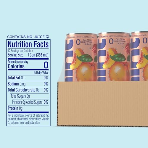 Image of Hint Sparkling Water, Peach Raspberry - Canned Flavored Water Beverages with Electrolytes, Zero Calories, and Sugar Free - 12 Fl Oz Cans (Pack of 12)