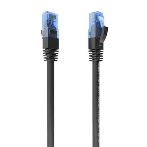 VoltShine Cable RJ45 CAT.6 UTP AWG26 CCA Negro 0.75m - Alta velocidad de conexión, ideal para redes Ethernet y uso en instalaciones de internet.