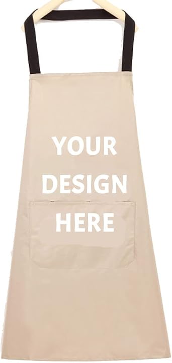 Personalized Kitchen Apron Custom Your Design Text Logo Women Men Aprons